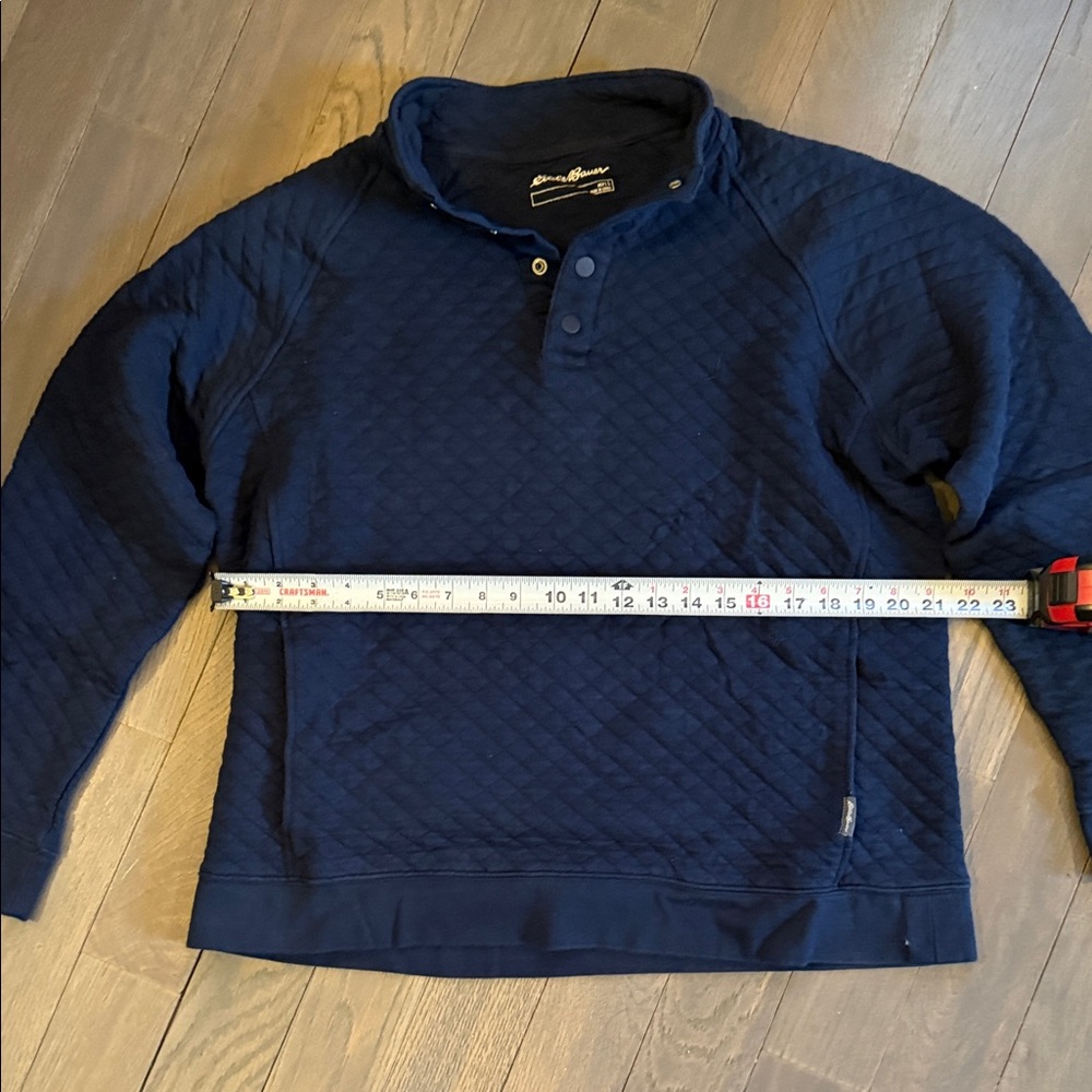 Eddie Bauer Navy snap pullover - image 3